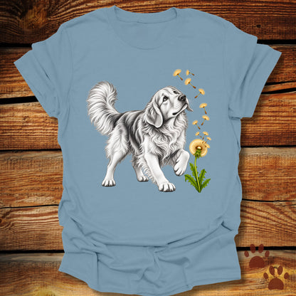 Golden Retriever Dandelion Wish T-Shirt