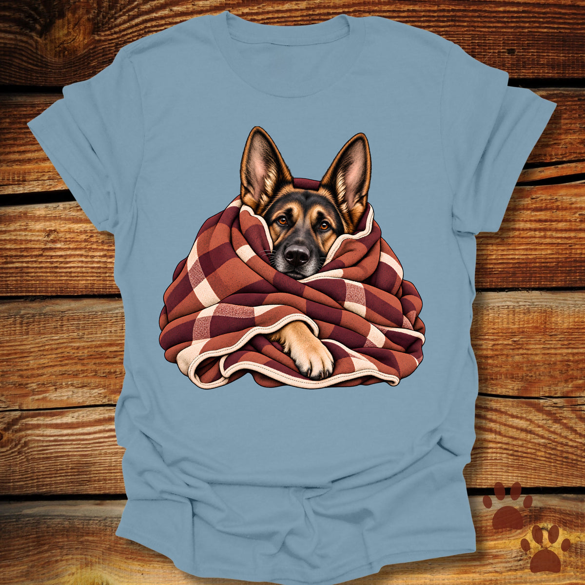 German Shepherd Blanket Burrito T-Shirt