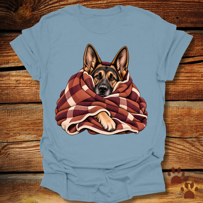 German Shepherd Blanket Burrito T-Shirt