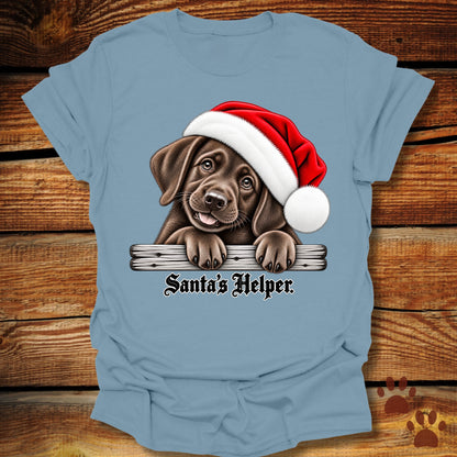 Santa’s Helper Chocolate Labrador T-Shirt