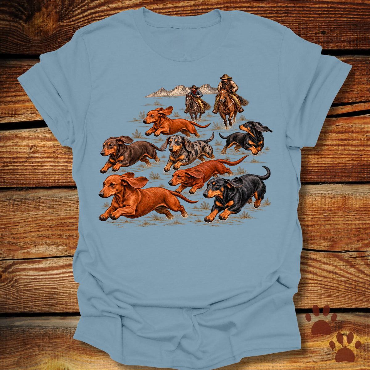 Western Wiener Dog Stampede T-Shirt