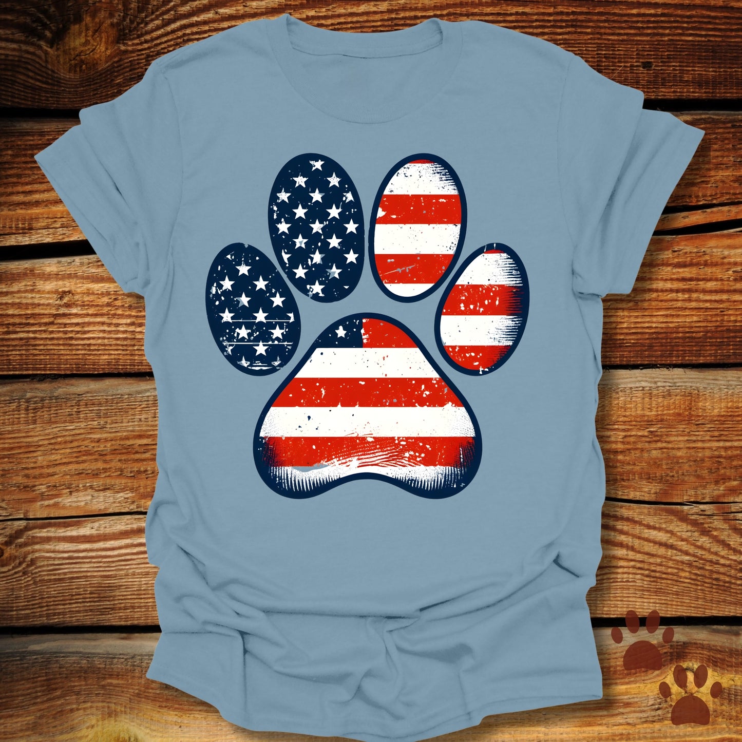 Patriotic Dog Paw T-Shirt