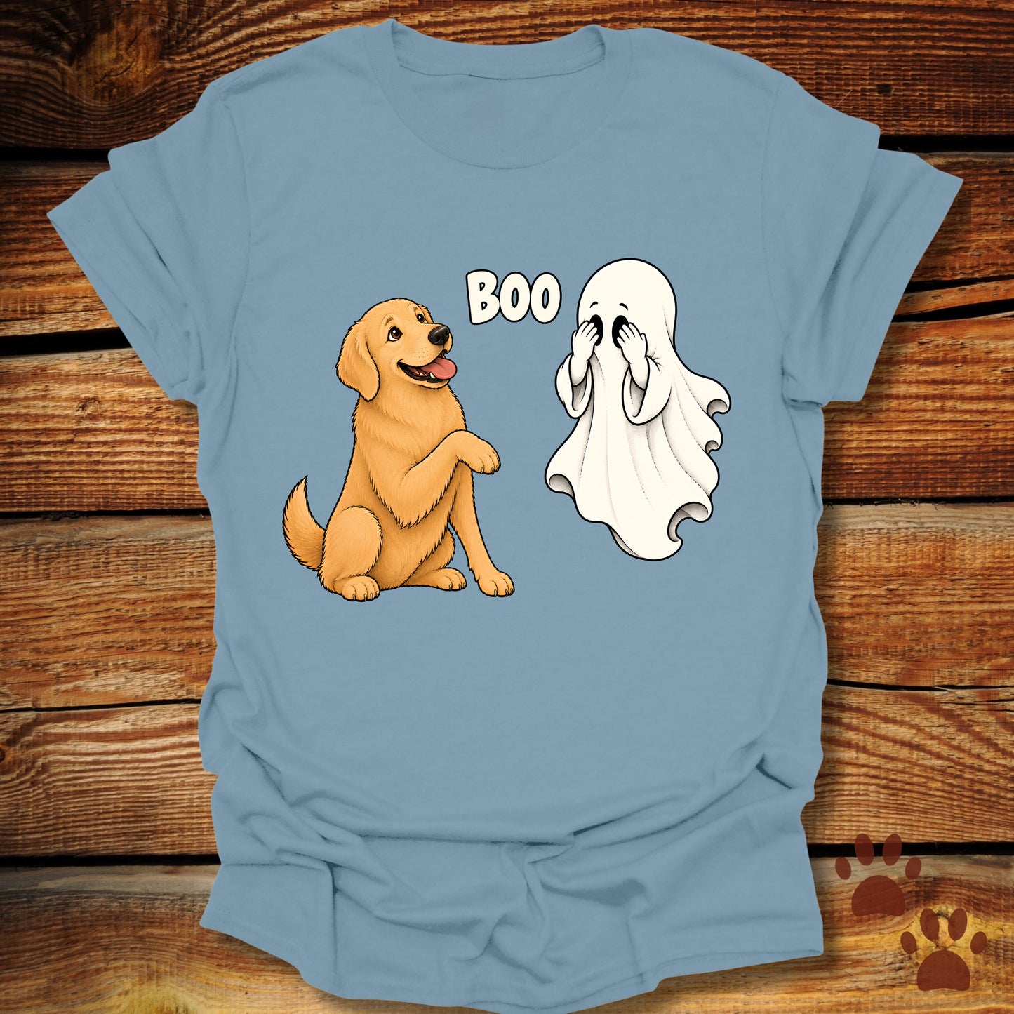 Boo Ghost Golden Retriever T-Shirt