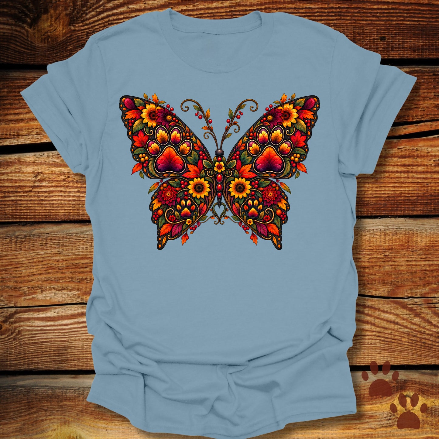 Autumn Paw Butterfly T-Shirt