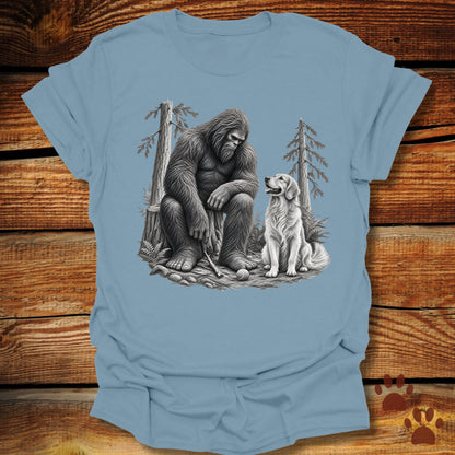 Weary Bigfoot Loyal Golden Retriever T-Shirt
