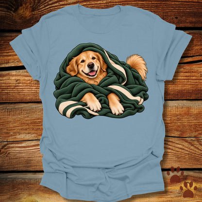 Golden Retriever Blanket Burrito T-Shirt