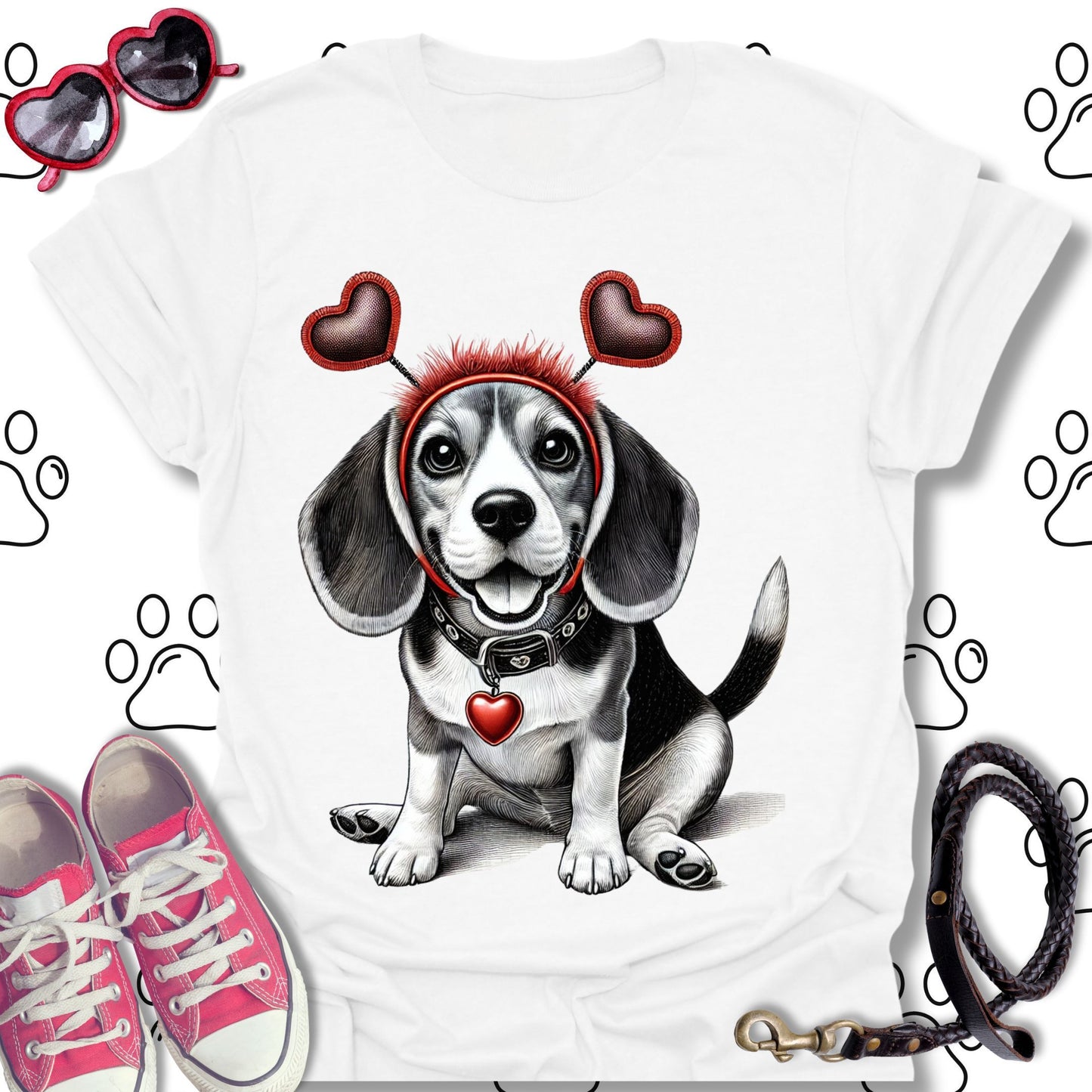 Beagle Valentine’s Day T-Shirt