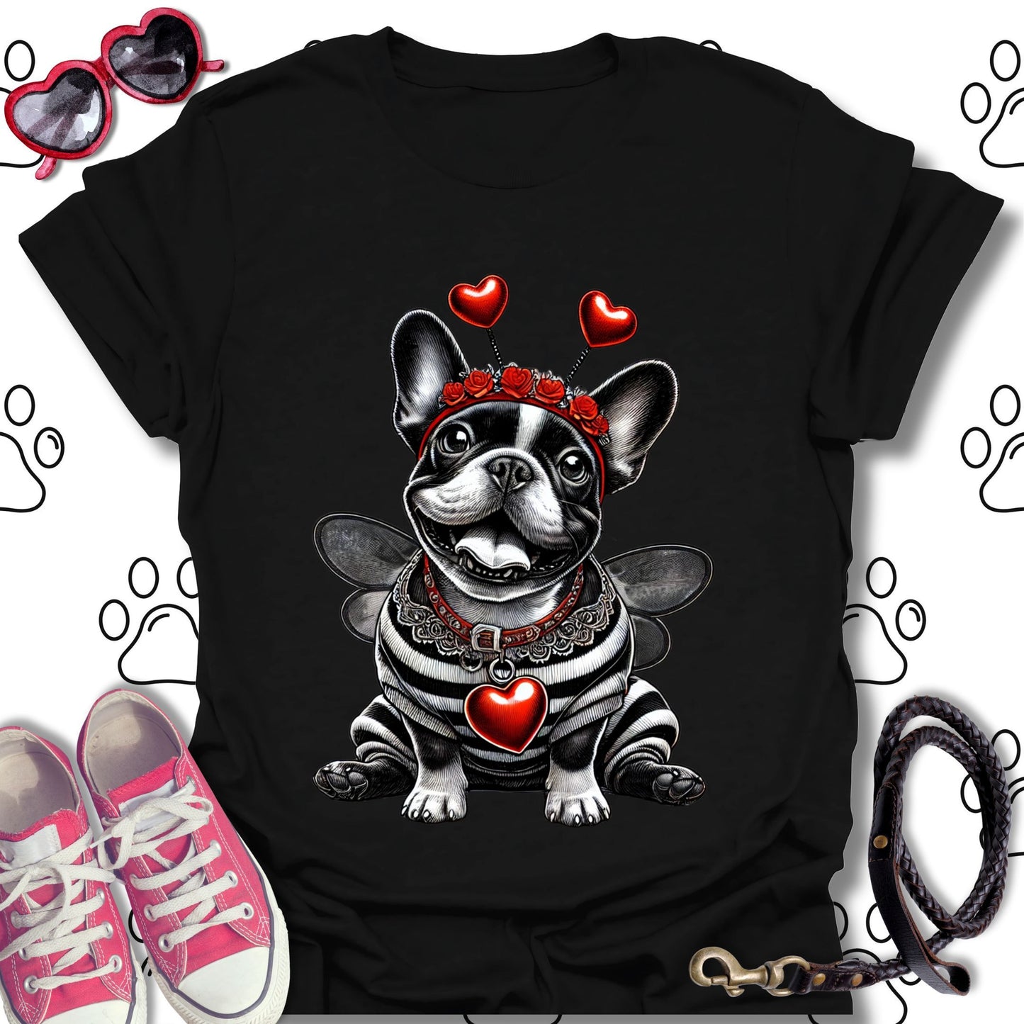 French Bulldog Valentine’s Day T-Shirt