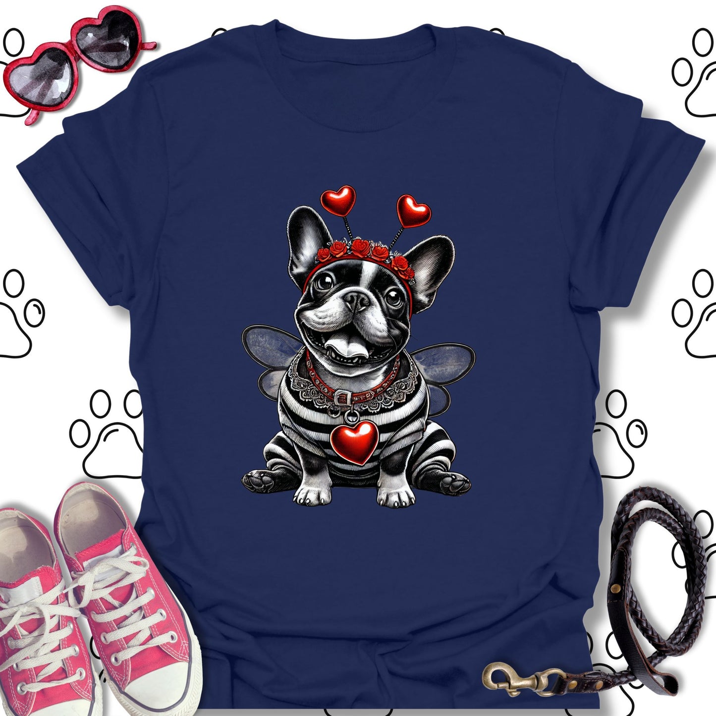 French Bulldog Valentine’s Day T-Shirt