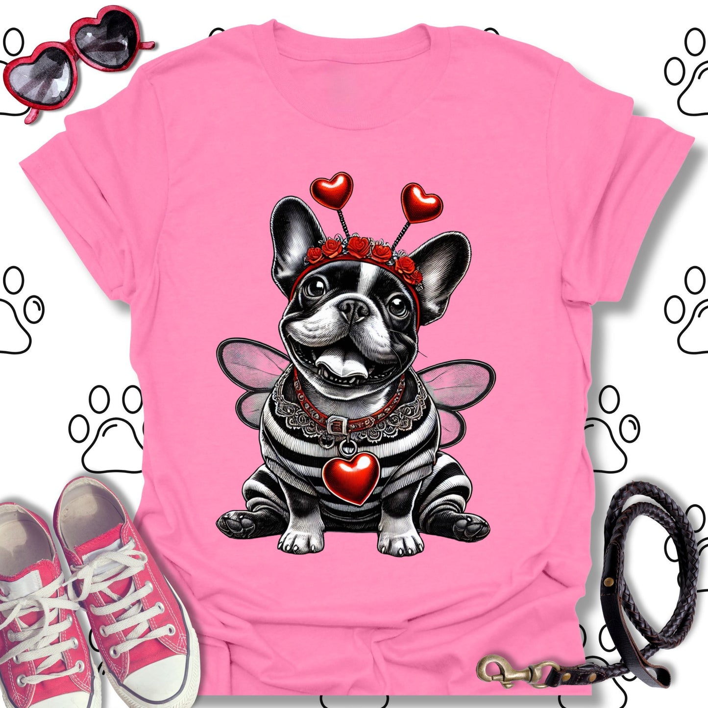 French Bulldog Valentine’s Day T-Shirt