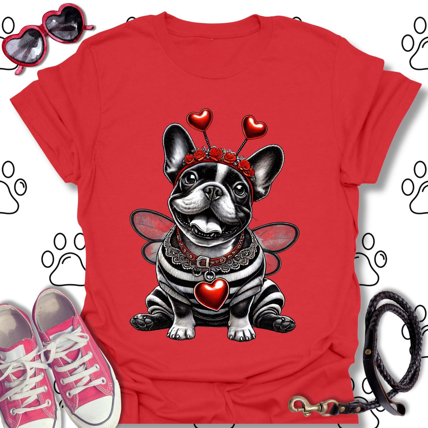 French Bulldog Valentine’s Day T-Shirt