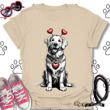 Golden Retriever Valentine's Day T-Shirt