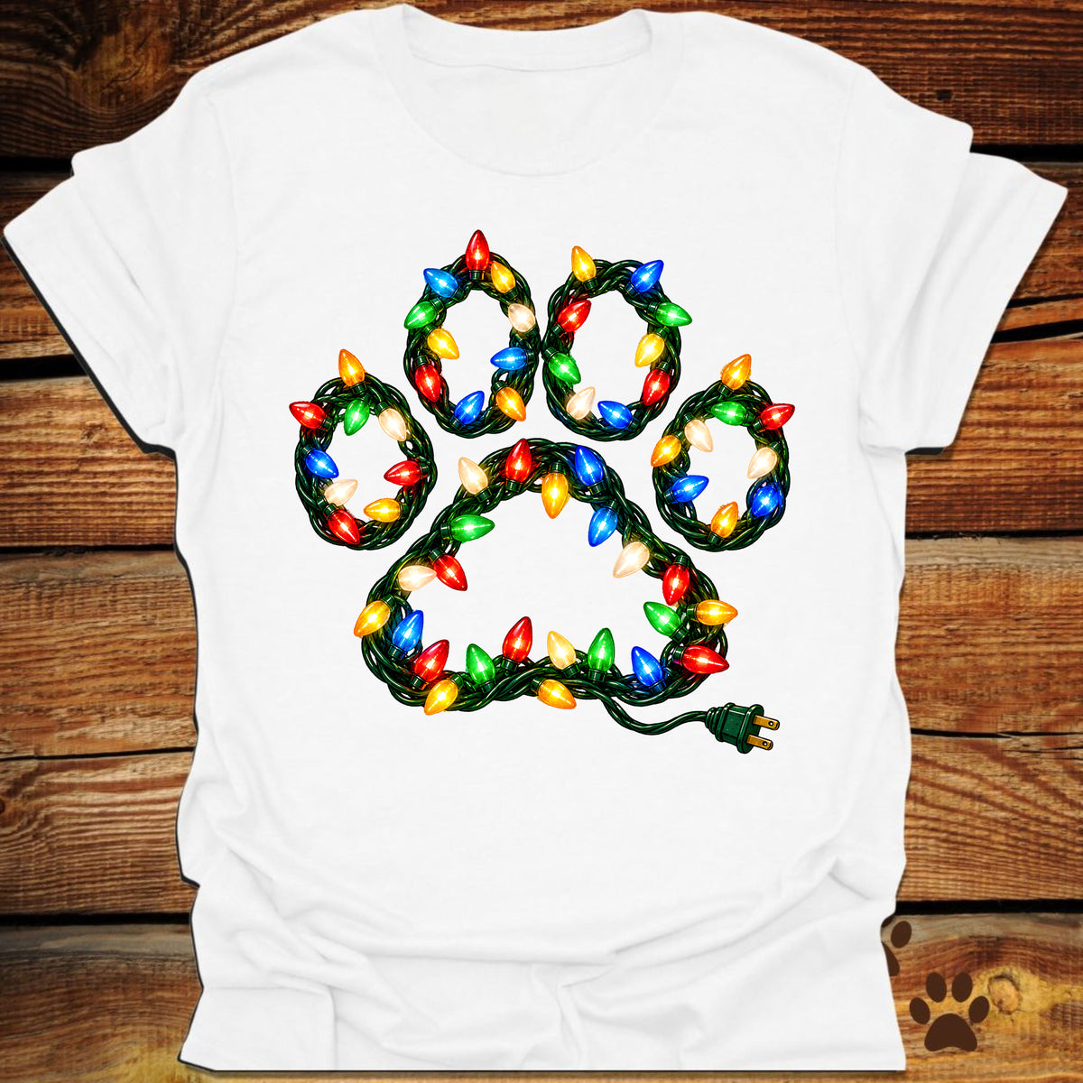 Christmas Light Paw T-Shirt