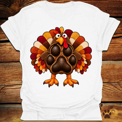 Thanksgiving Turkey Paw T-Shirt