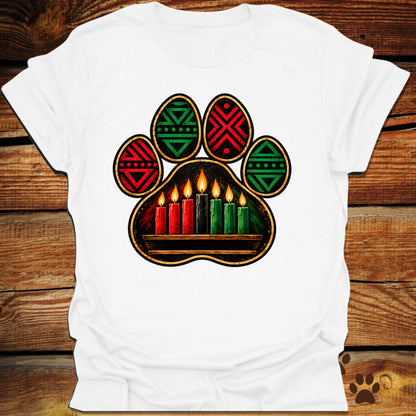 Kwanzaa Paw Print T-Shirt