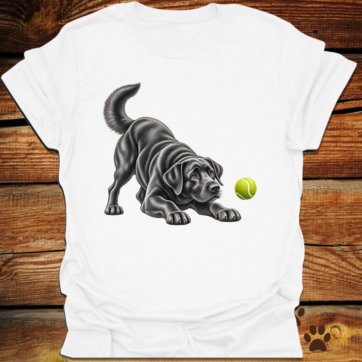 Black Labrador Retriever Tennis Ball T-Shirt