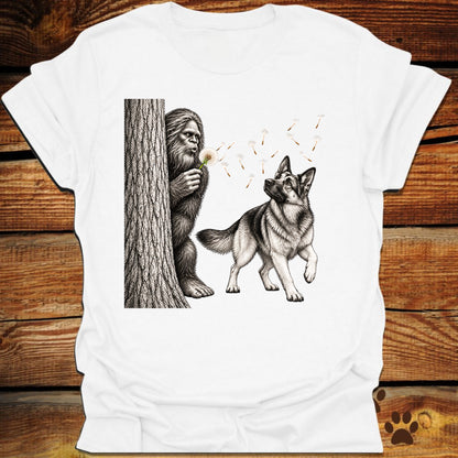 Bigfoot German Shepherd Dandelion T-Shirt