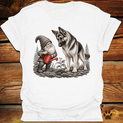 Garden Gnome and German Shepherd T-Shirt