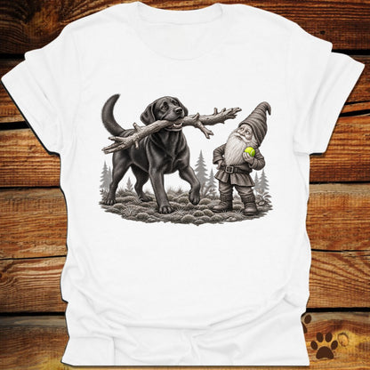 Garden Gnome and Labrador Retriever T-Shirt