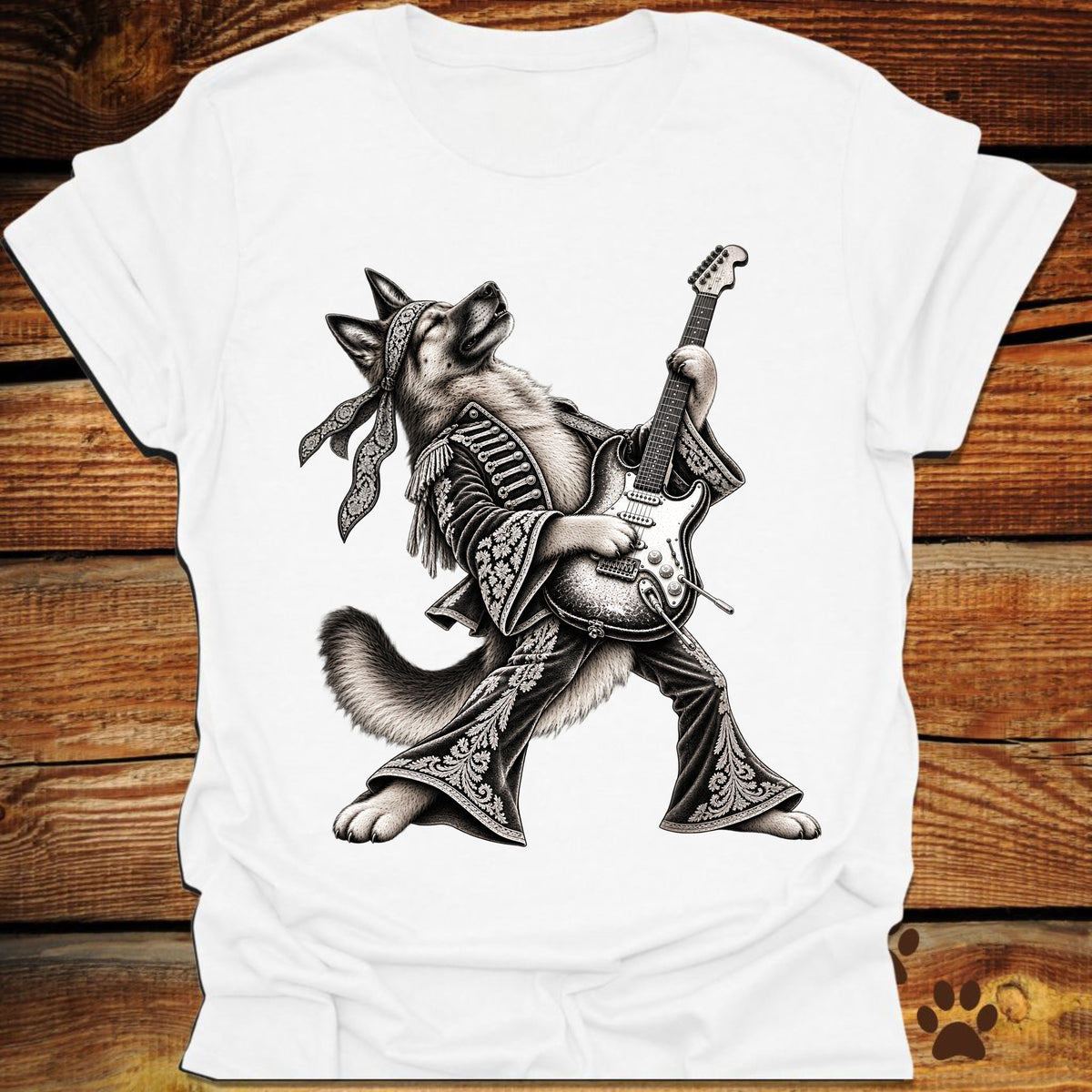 German Shepherd Guitar Hero T-Shirt