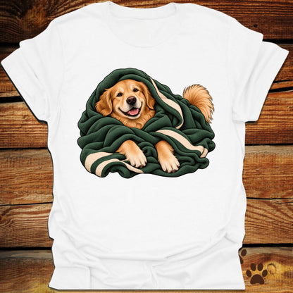 Golden Retriever Blanket Burrito T-Shirt