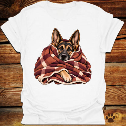 German Shepherd Blanket Burrito T-Shirt