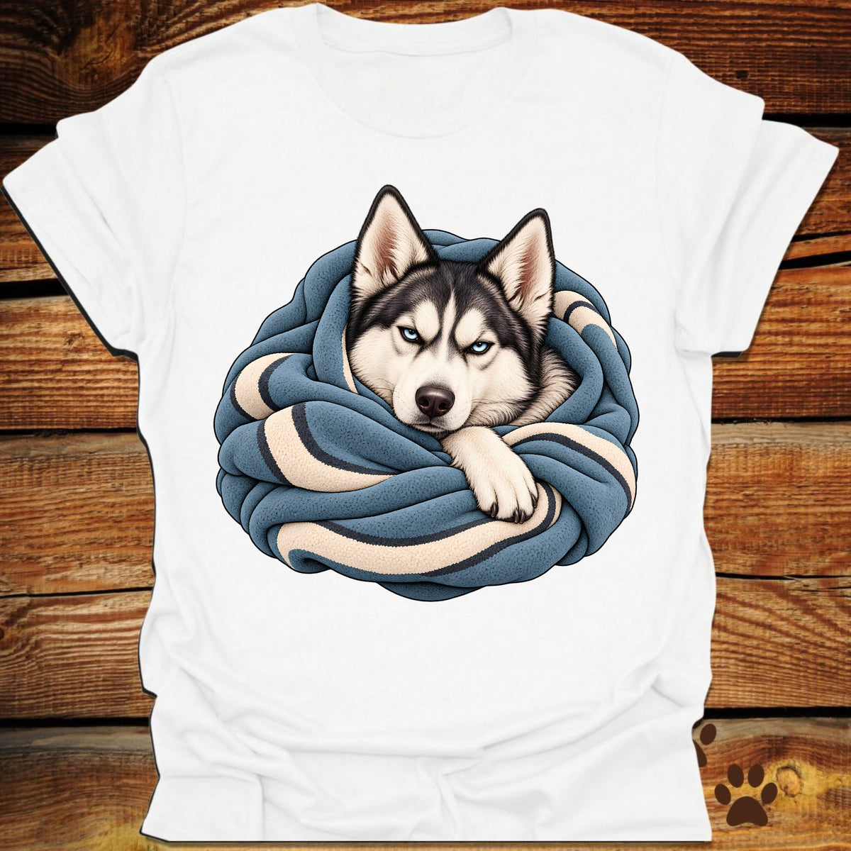 Husky Blanket Burrito T-Shirt