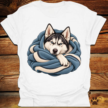Husky Blanket Burrito T-Shirt