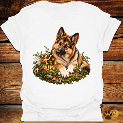 German Shepherd and Fairy Fireflies T-Shirt