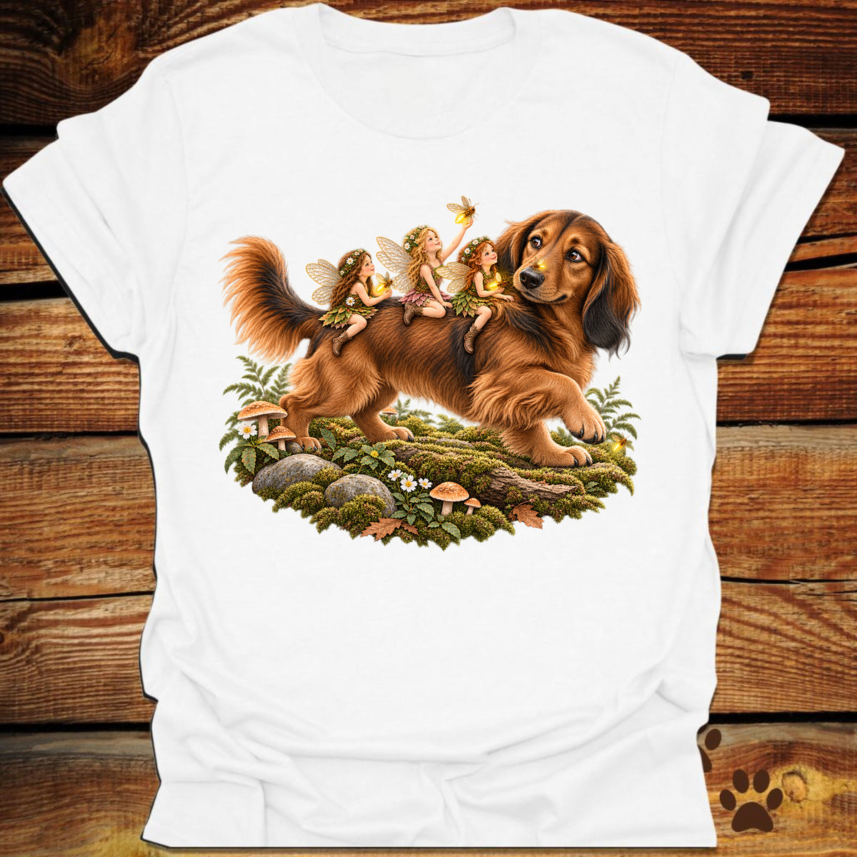 Fairies Riding a Dachshund T-Shirt