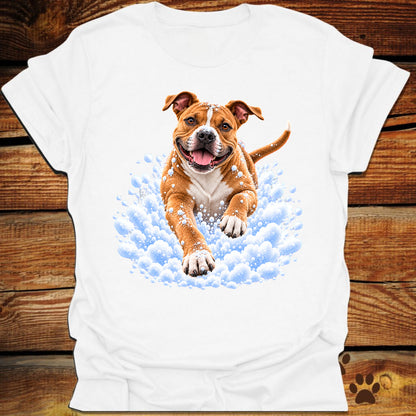 Pit Bull Snow Day T-Shirt - Front & Back Print