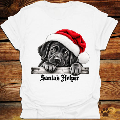 Santa’s Helper Black Labrador T-Shirt