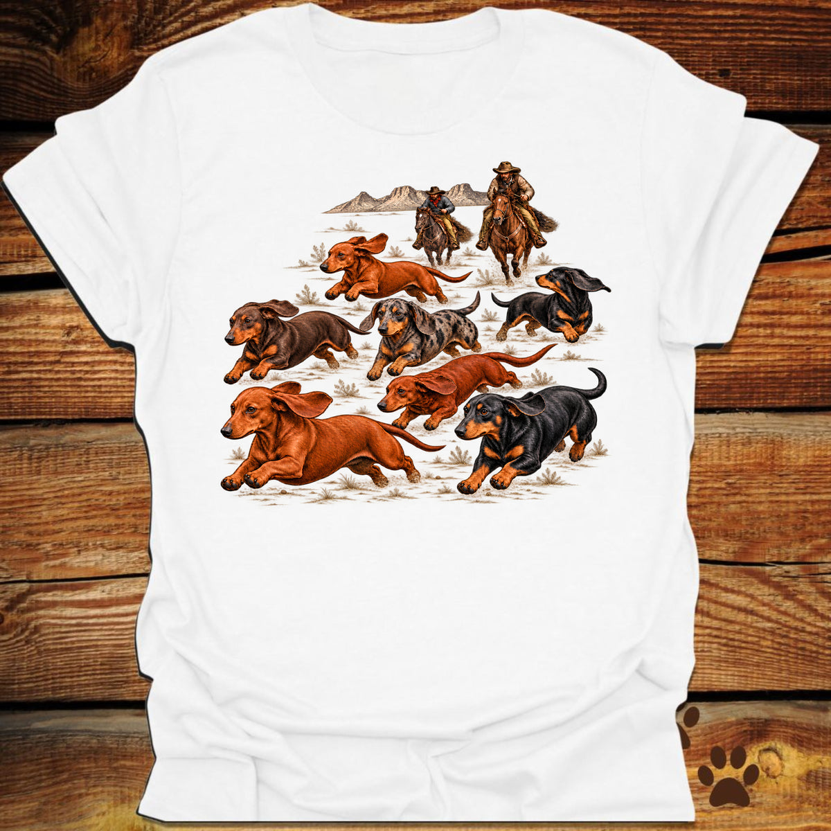 Western Wiener Dog Stampede T-Shirt