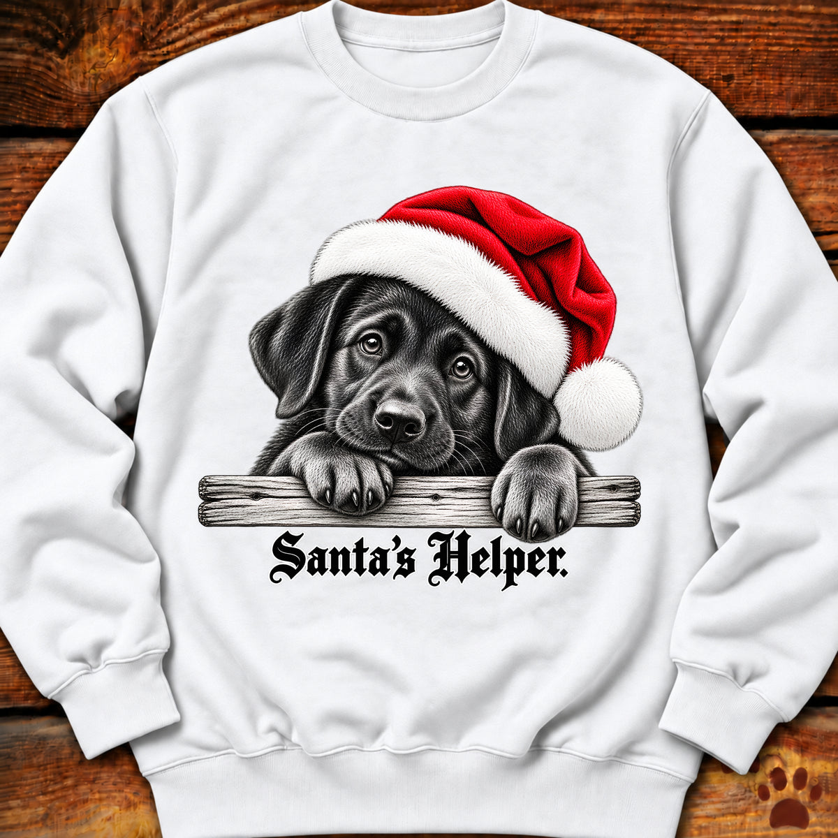 Santa’s Helper Black Labrador Sweatshirt