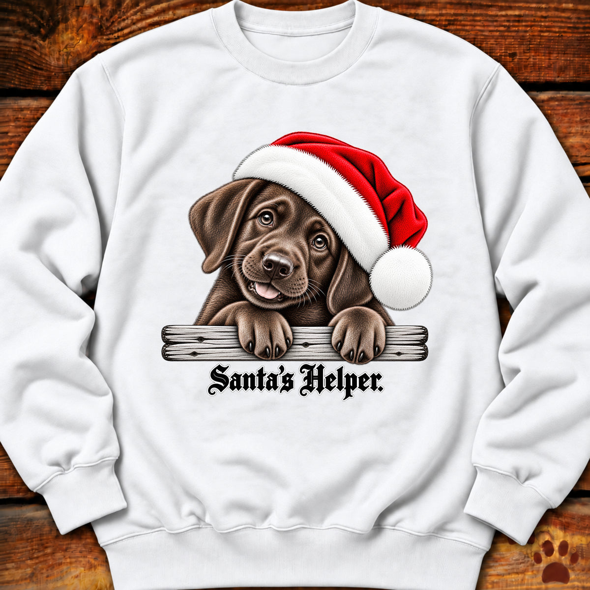 Santa’s Helper Chocolate Labrador Sweatshirt