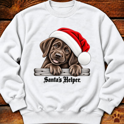 Santa’s Helper Chocolate Labrador Sweatshirt