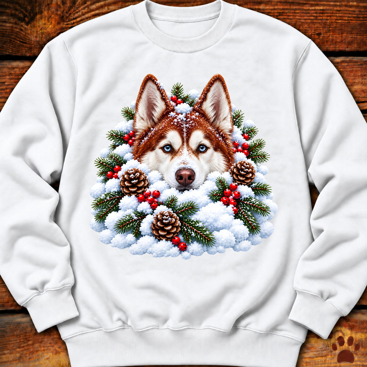 Snowy Husky Winter Sweatshirt