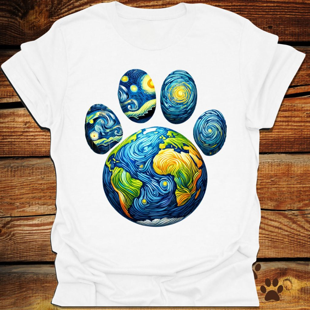 Starry Paw Van Gogh Earth Shirt