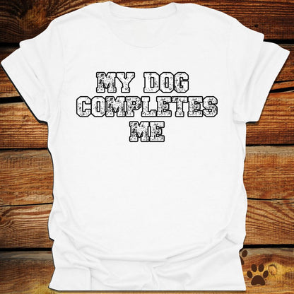 My Dog Completes Me Retro-Style Shirt