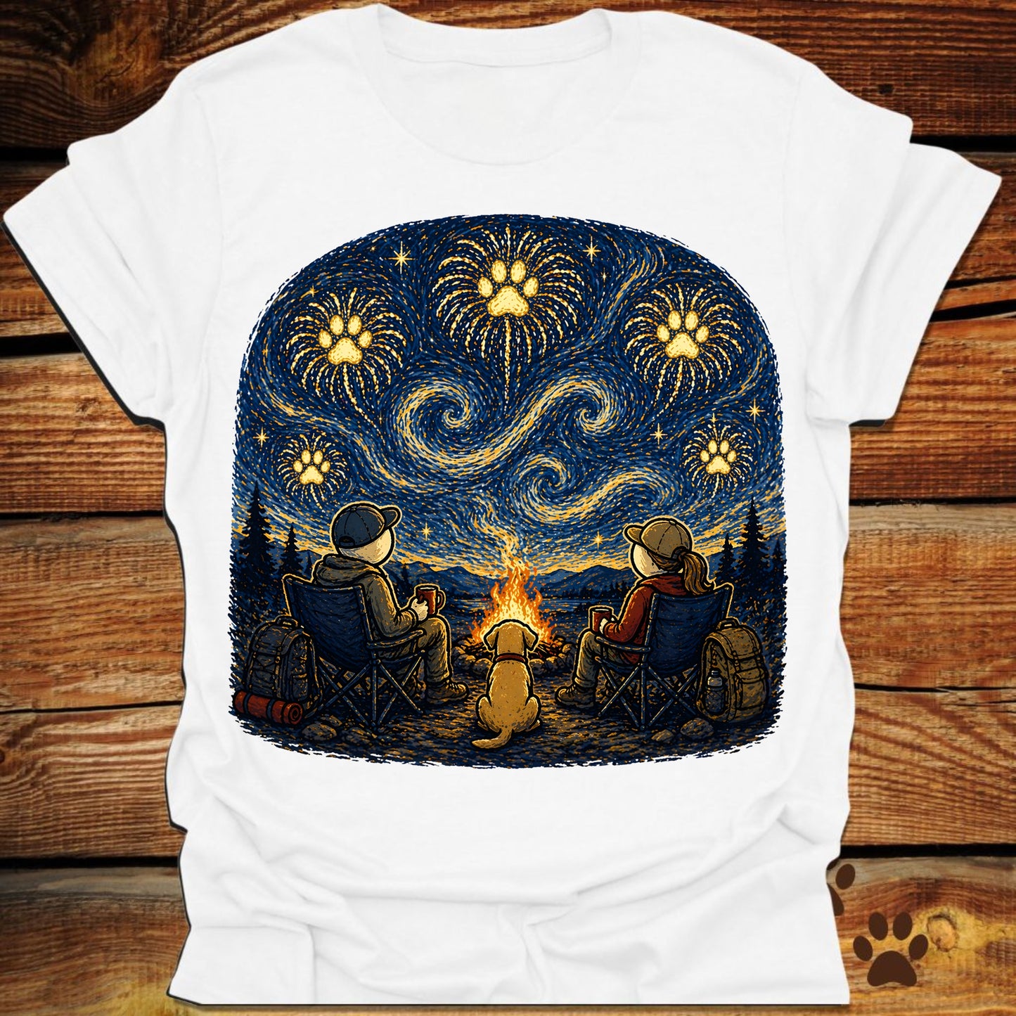 Starry Night Campfire T-Shirt