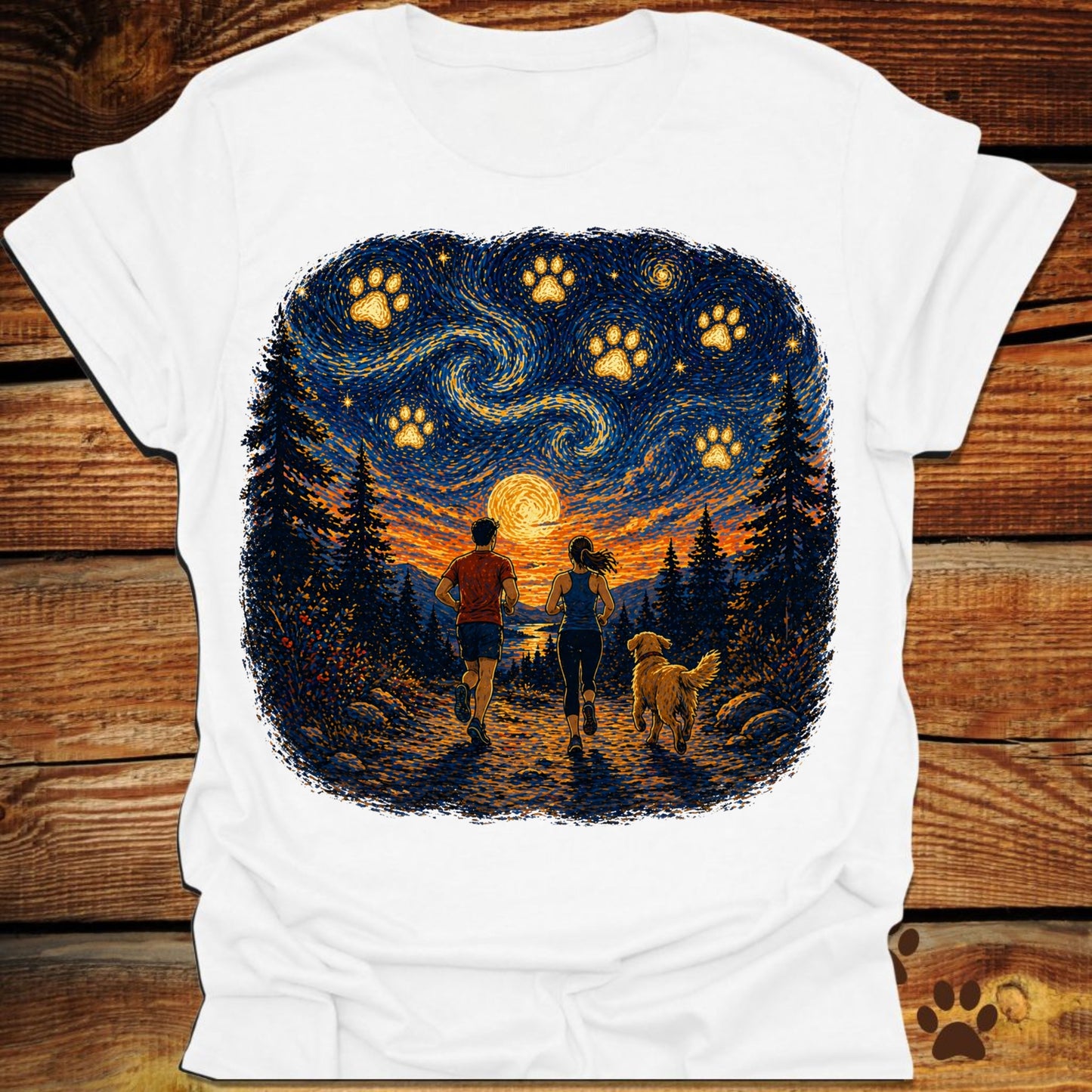 Starry Night Sunset Run T-Shirt