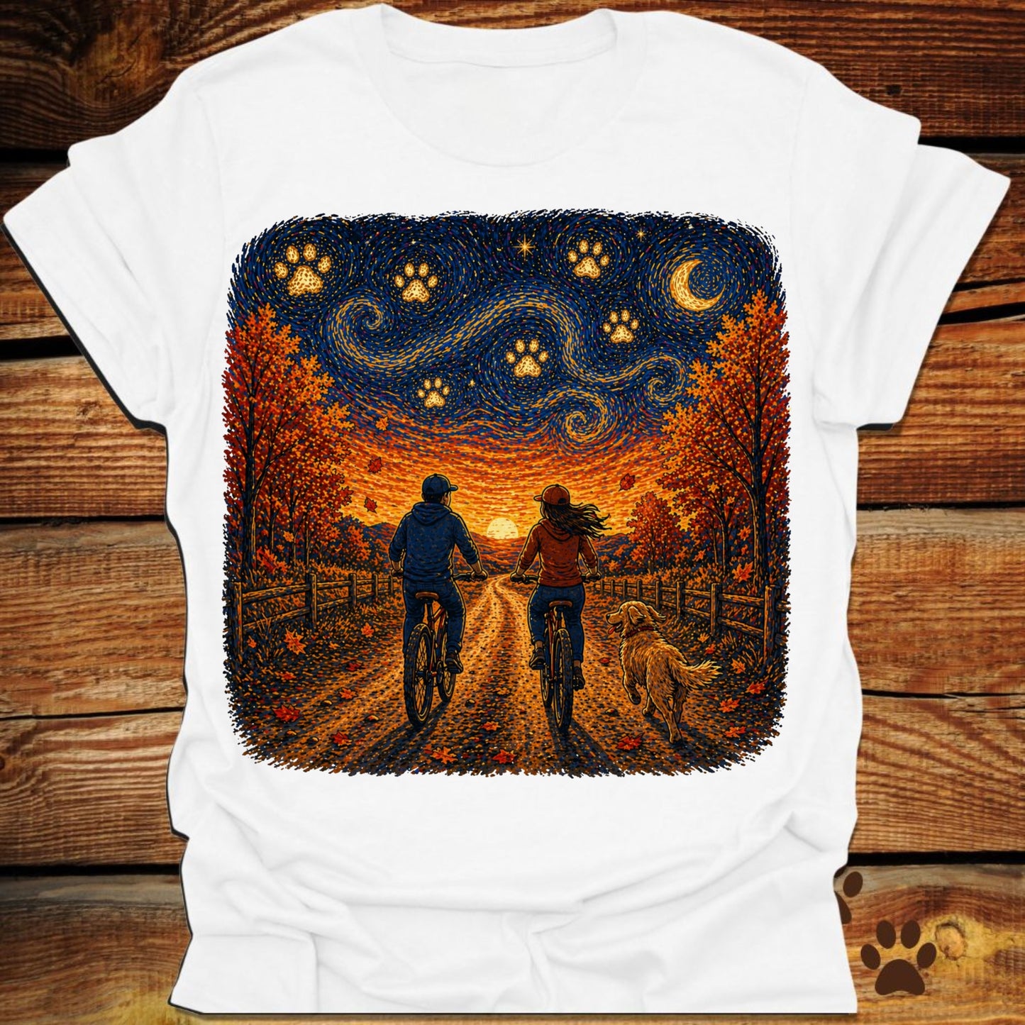 Starry Night Bike Ride T-Shirt