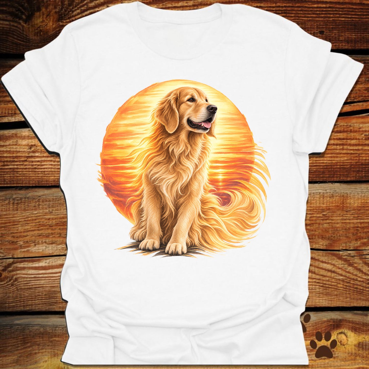 Golden Retriever Luminous Sunset T-Shirt