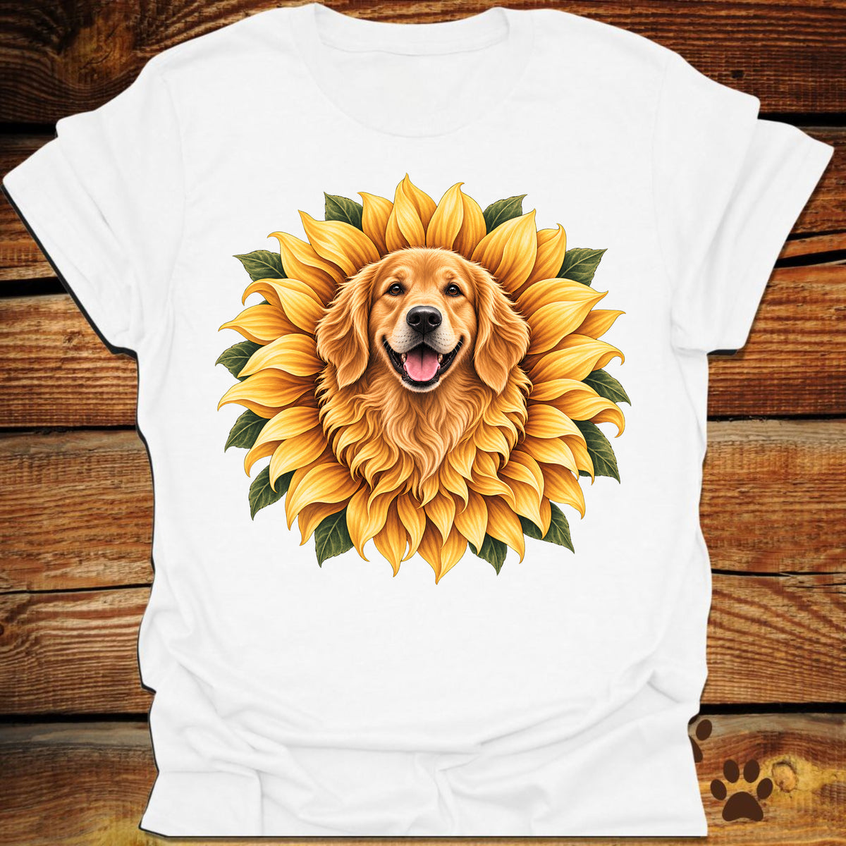 Golden Retriever Sunflower T-Shirt