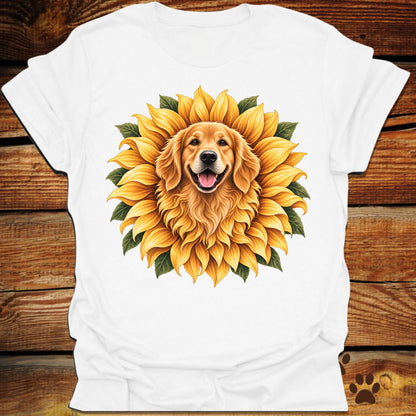 Golden Retriever Sunflower T-Shirt