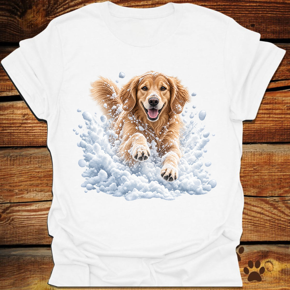 Golden Retriever Snow Frolic T-Shirt