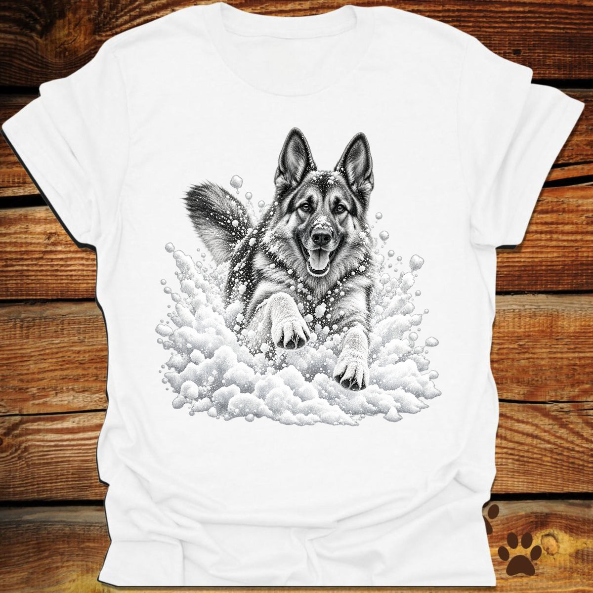 German Shepherd Snow Day T-Shirt
