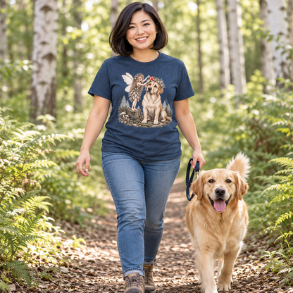 Yellow Lab Fairy Flower Crown T-Shirt